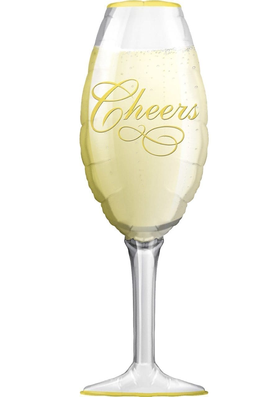 Champagne Glass XL Foil Balloon (incl. Helium)