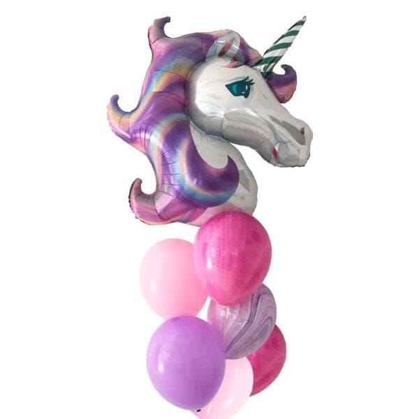 Simple Unicorn Helium Balloon Bouquet