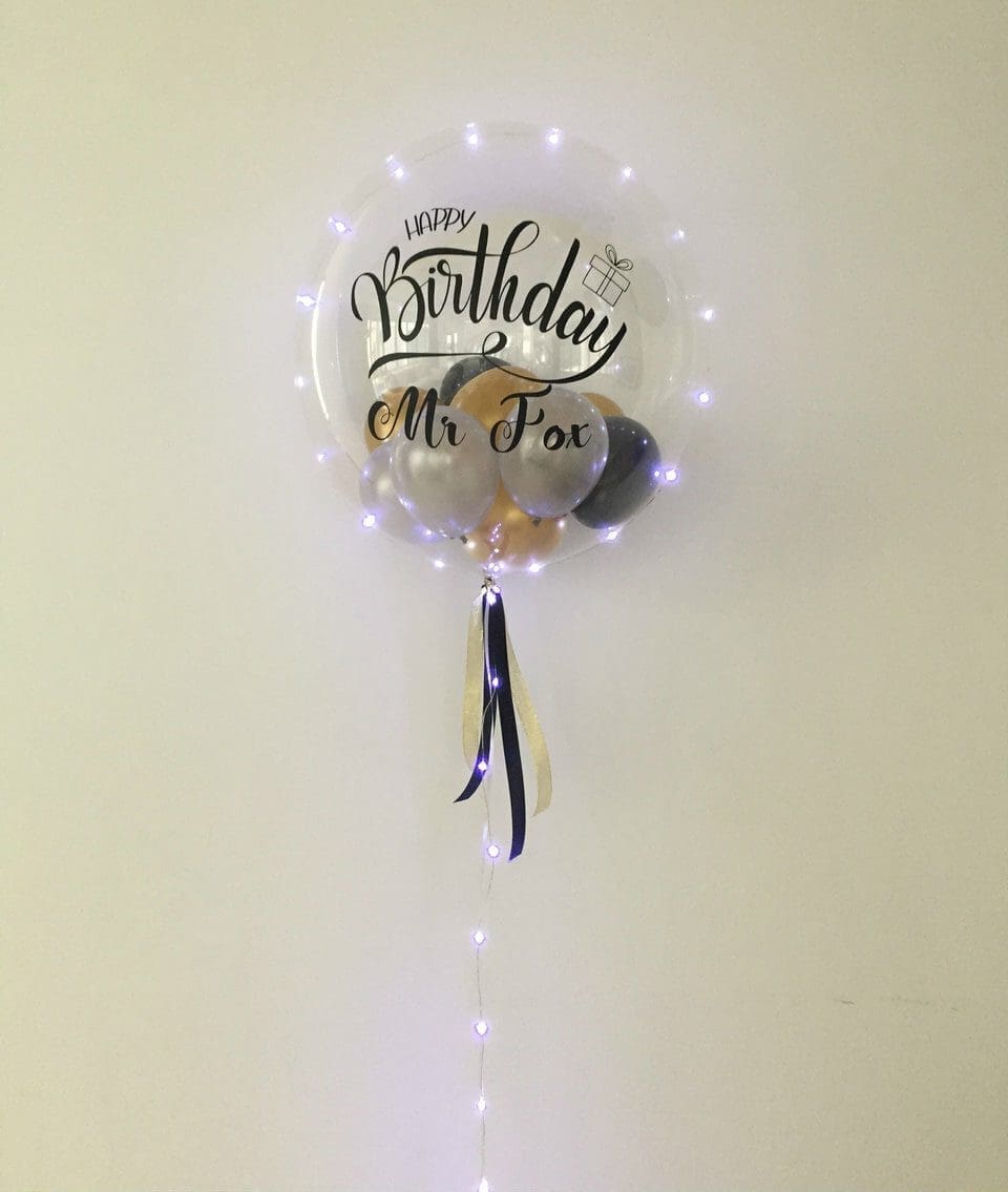 24" Deco Bubble Balloon with LED Strip (Incl. Helium)