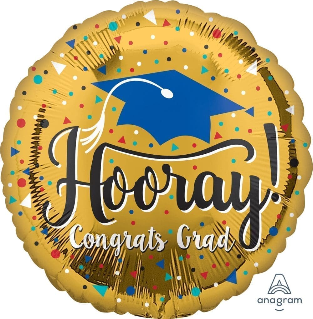 Hooray Congrats Grad Foil Balloon (Incl. Helium)