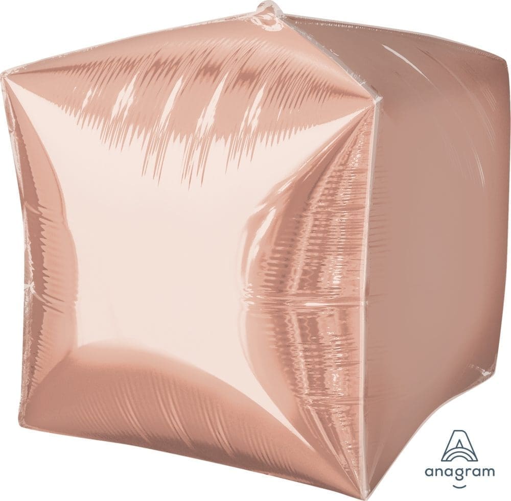 Cubez 15" Foil Balloon - Rose Gold (Incl. Helium)