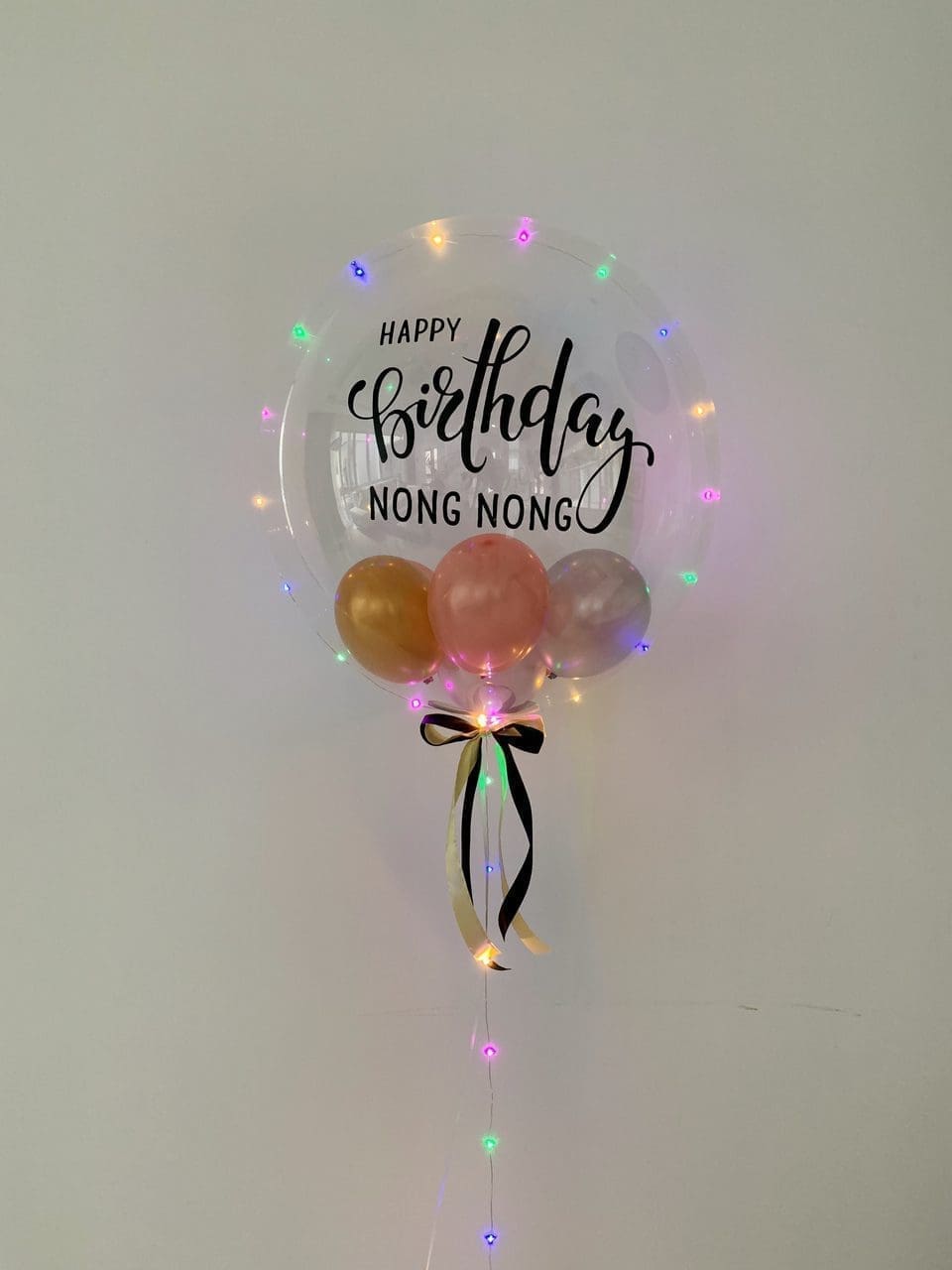 24" Deco Bubble Balloon with LED Strip (Incl. Helium)