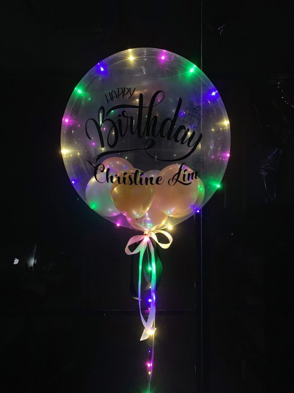 24" Deco Bubble Balloon with LED Strip (Incl. Helium)