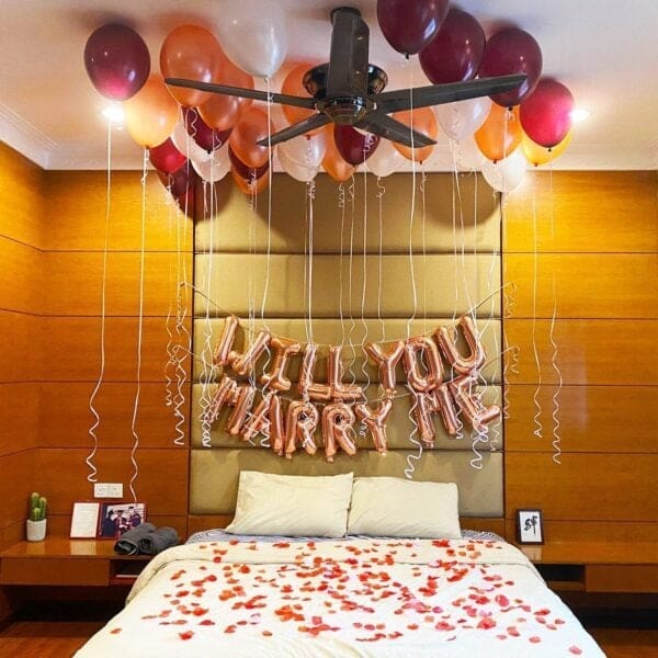 Engagement Surprise Hotel Room Decoration