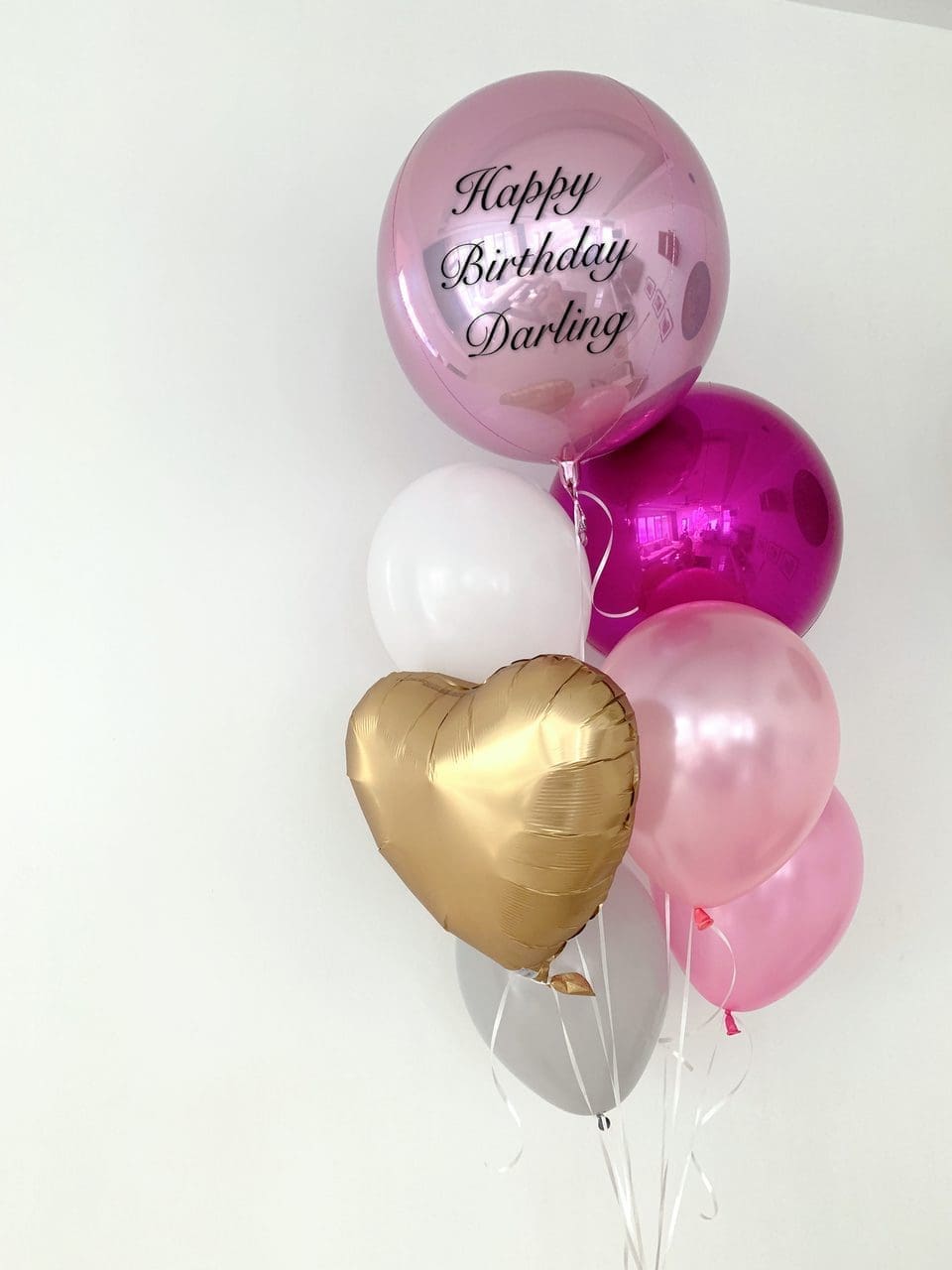 Deluxe Pink Orbz Balloon Bouquet