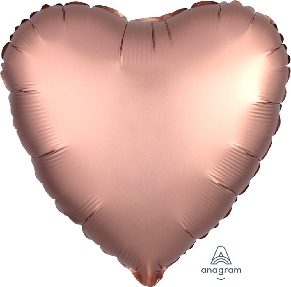 Satin Luxe Heart Foil Balloon (incl. Helium)