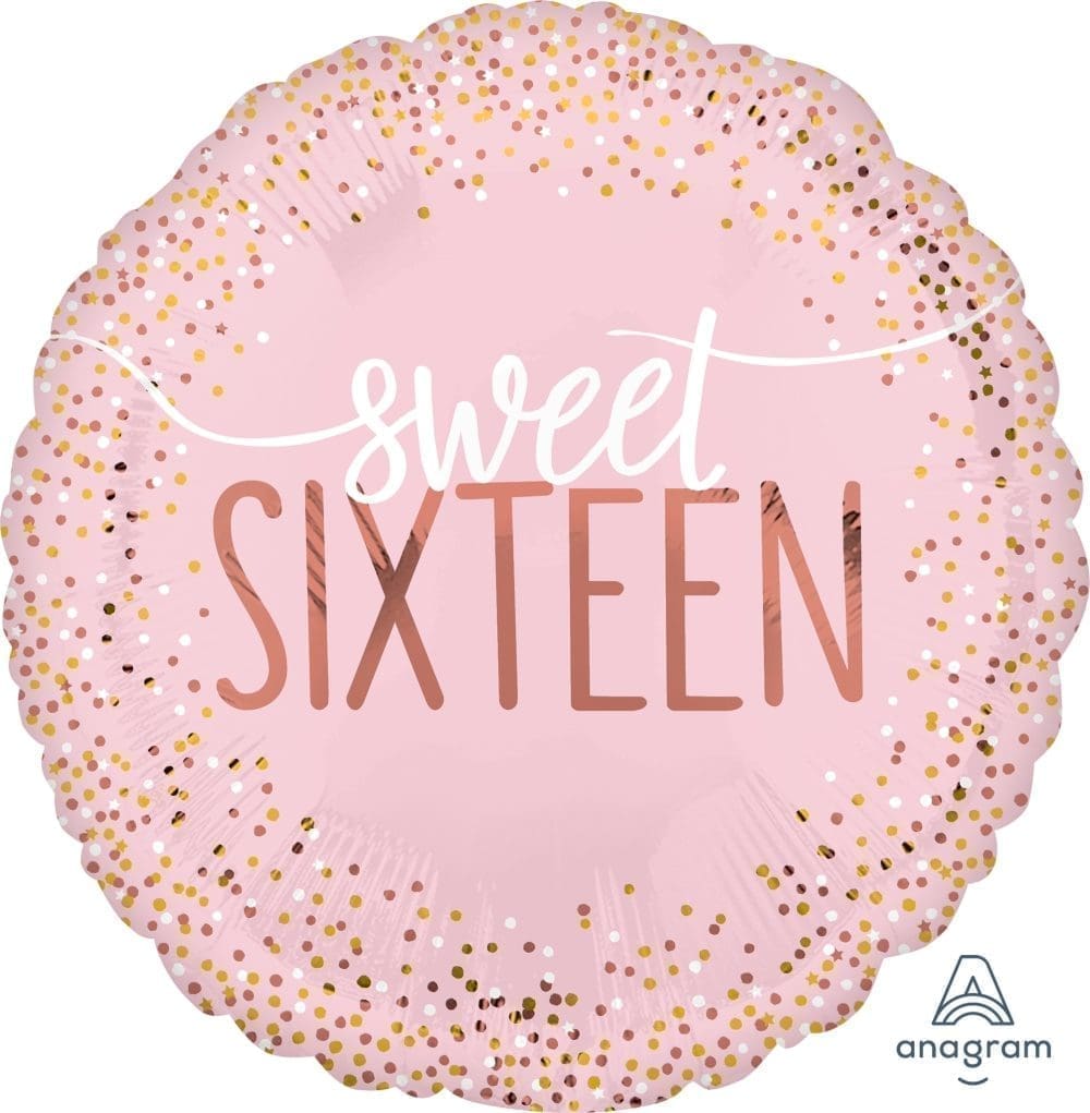 Sweet Sixteen Blush Foil Balloon (Incl. Helium)