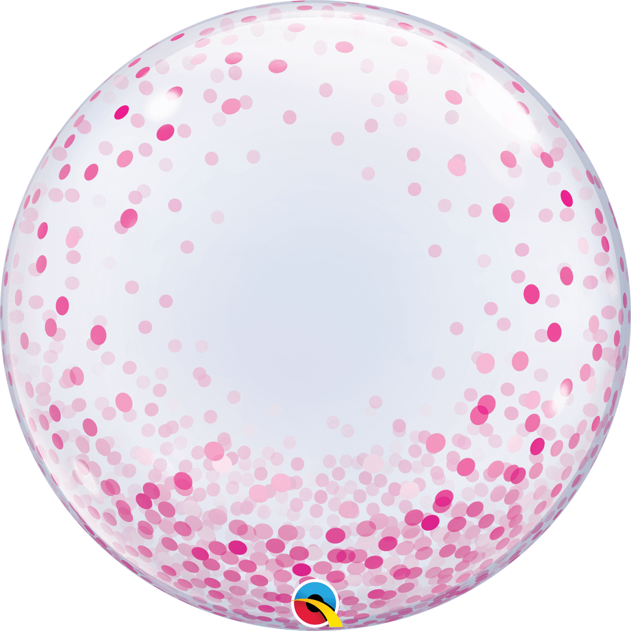 Pink Confetti Dots Deco Bubble (Incl. Helium)