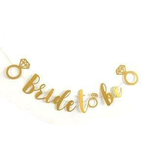 Bride-To-Be Banner  - Diamond Ring (Gold)