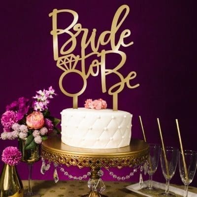 Bride-To-Be Acrylic Cake Topper