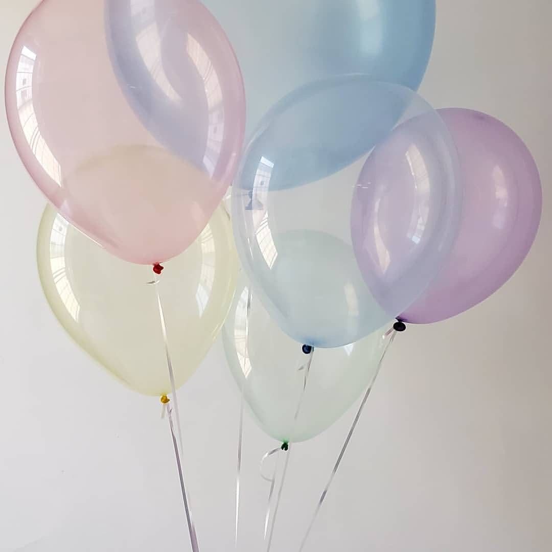 12" Crystal Pastel Helium Balloon