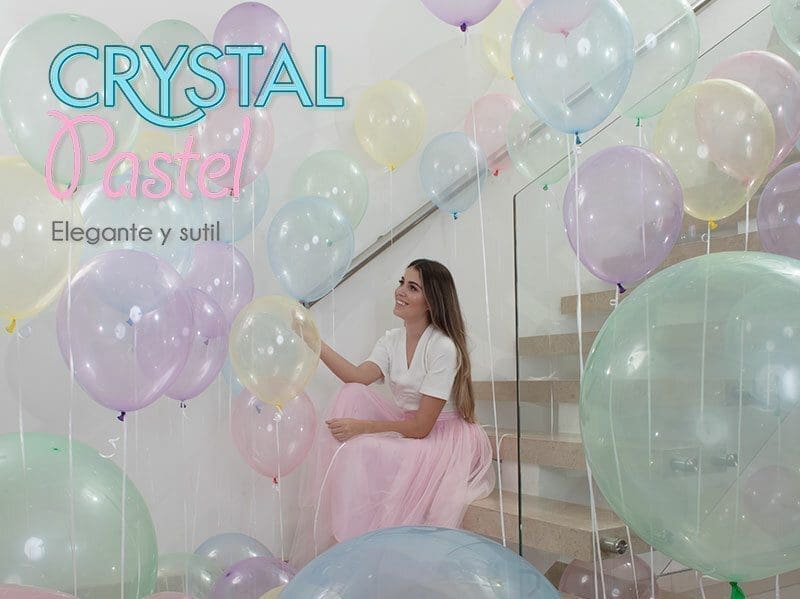 12" Crystal Pastel Helium Balloon