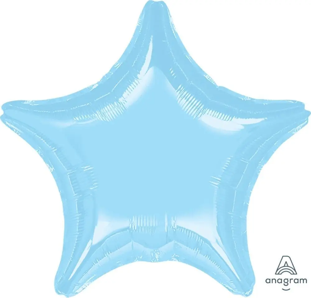 Metallic Pastel Blue Helium Star Balloon