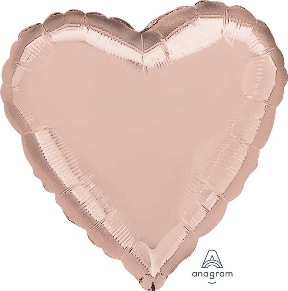 Metallic Heart Foil Balloon (incl. Helium)