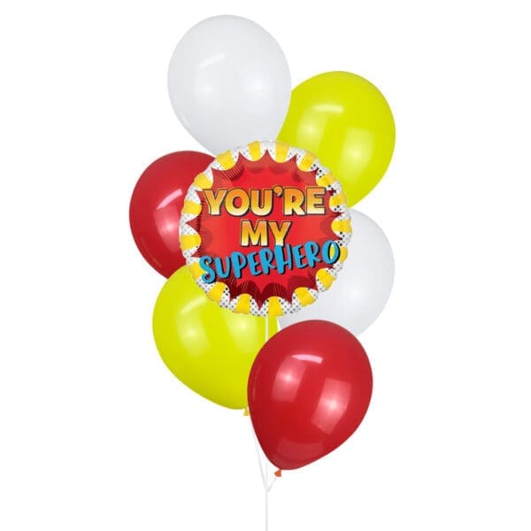Deluxe You're My Superhero Helium Balloon Bouquet