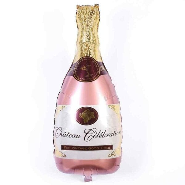 Bubbly Wine XL Foil Balloon - Rosé (incl. Helium)