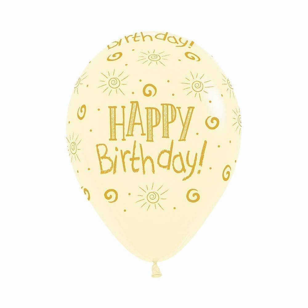 12" Happy Birthday Sunshine Infinity Helium Balloon