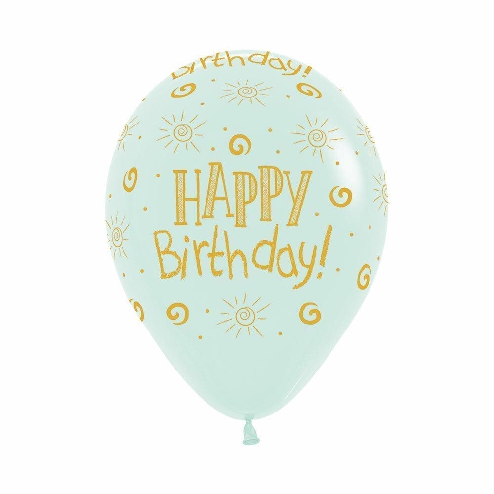12" Happy Birthday Sunshine Infinity Helium Balloon