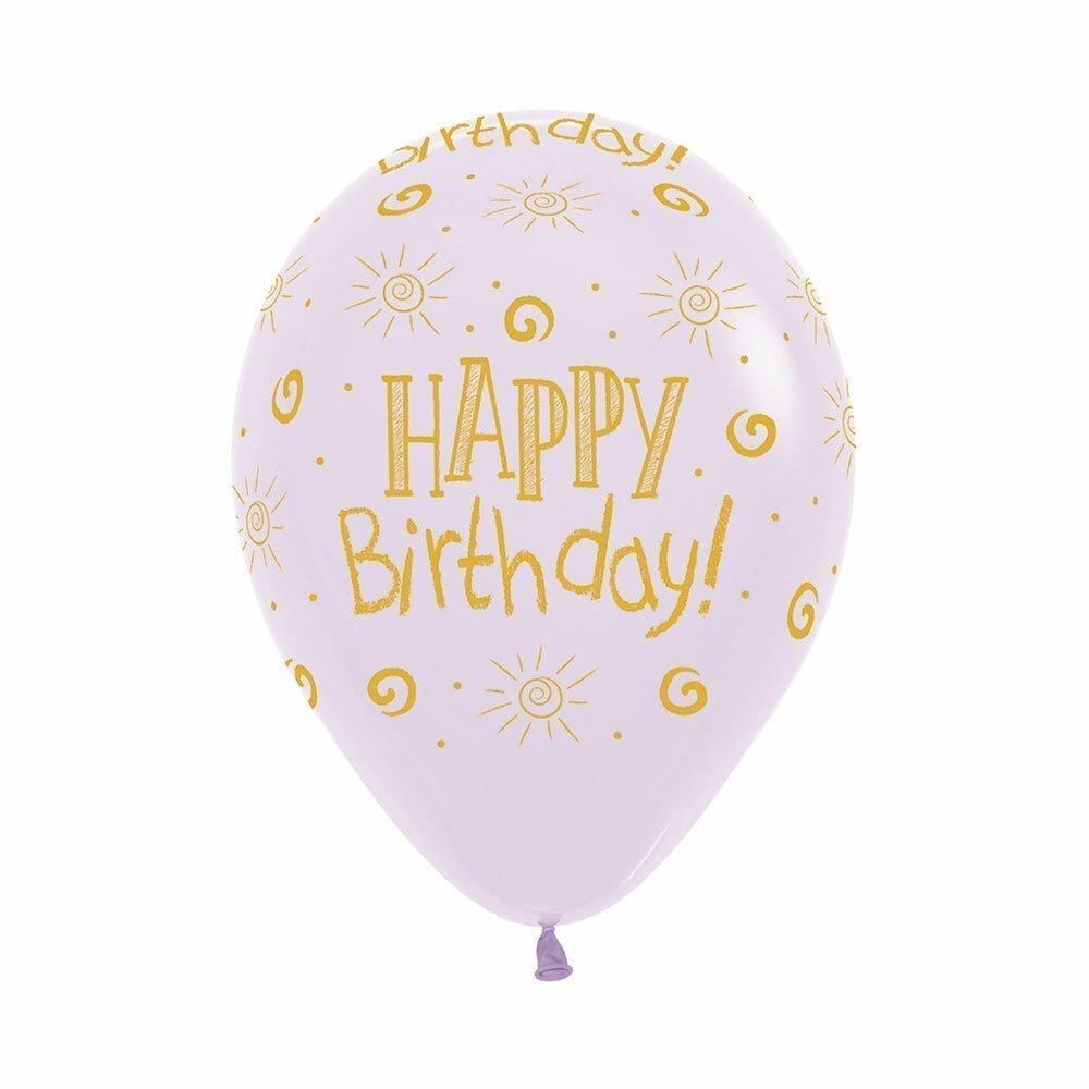 12" Happy Birthday Sunshine Infinity Helium Balloon