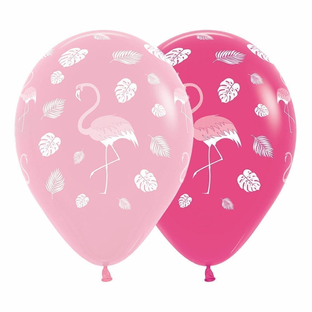 12" Flamingo Infinity Helium  Balloon