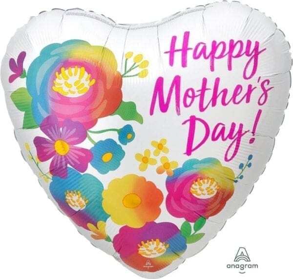 Happy Mother's Day Satin Infused Beautiful Flowers Foil Balloon (Incl. Helium)