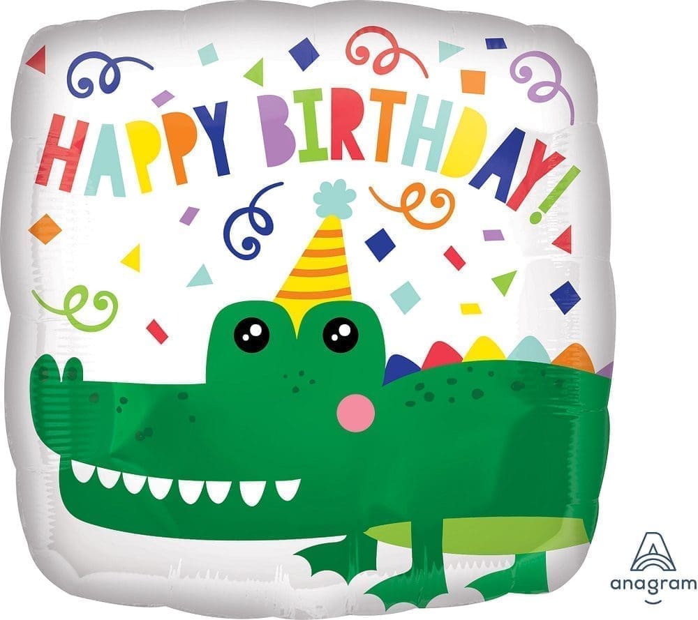 Gator Happy Birthday Foil Balloon (Incl. Helium)