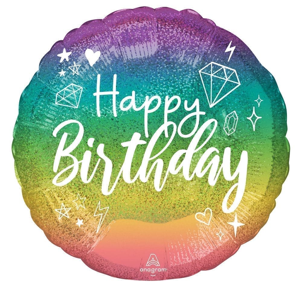 Sparkle Birthday Foil Balloon (Incl. Helium)