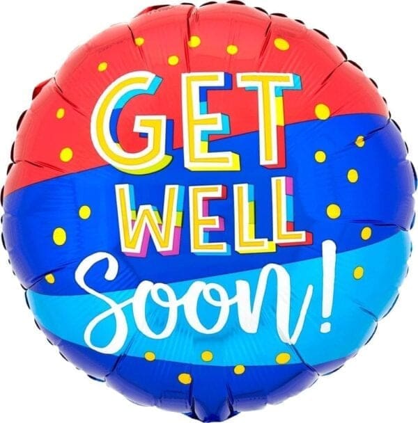 Get Well Soon Bouncy Foil Balloon (Incl. Helium)