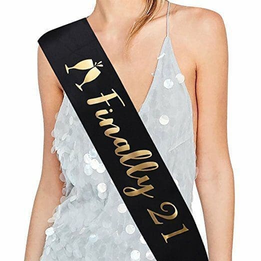 Finally 21 Party Sash