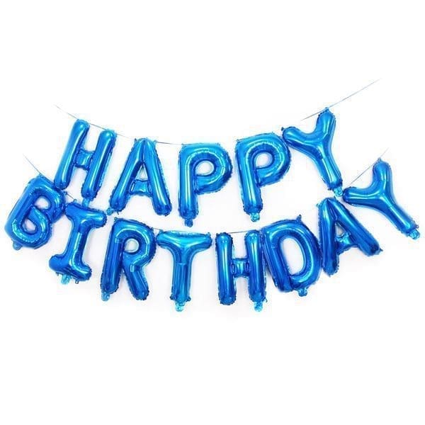 16" Happy Birthday Balloon Set - Blue