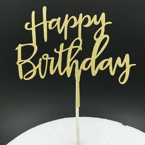 Happy Birthday Cake Topper - Design 1