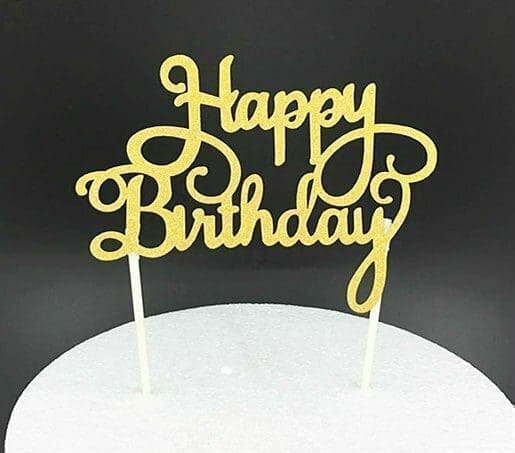 Happy Birthday Cake Topper - Design 2