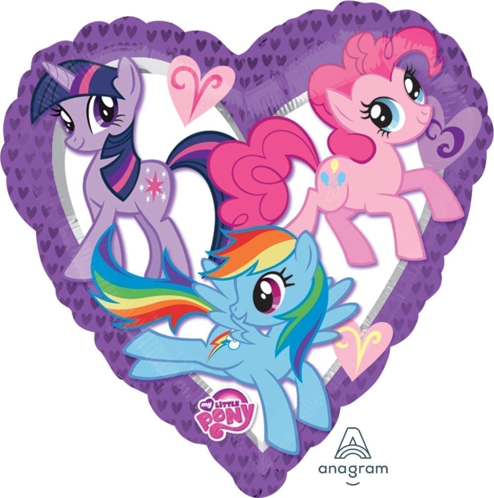 My Little Pony Heart Foil Balloon (Incl. Helium)