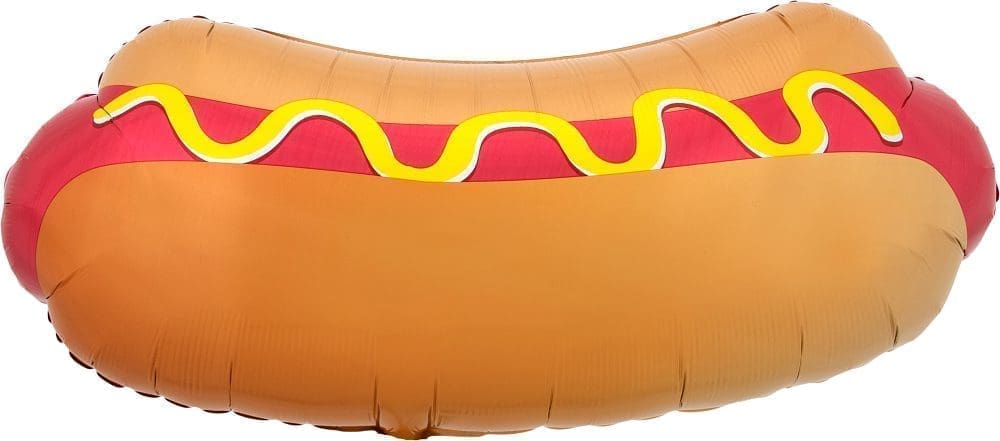 Hot Dog with Bun Foil Balloon (Incl. Helium)
