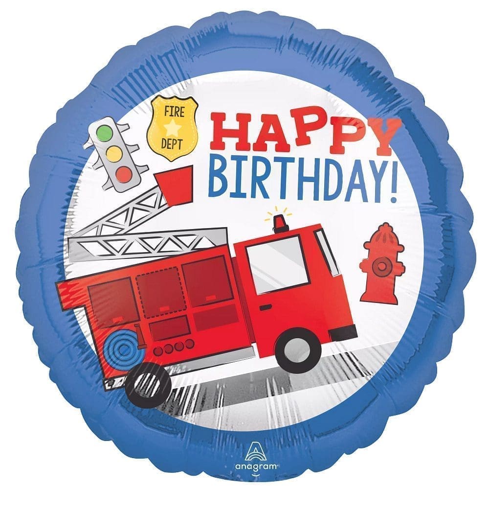 First Responder Happy Birthday Foil Balloon (Incl. Helium)
