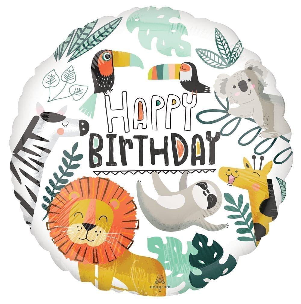 Get Wild Birthday Foil Balloon (Incl. Helium)