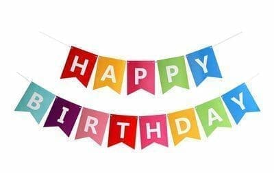 Happy Birthday Bunting - Two Tone
