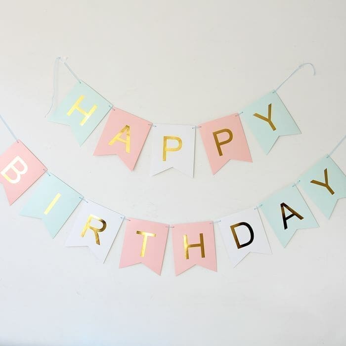 Happy Birthday Bunting - Two Tone