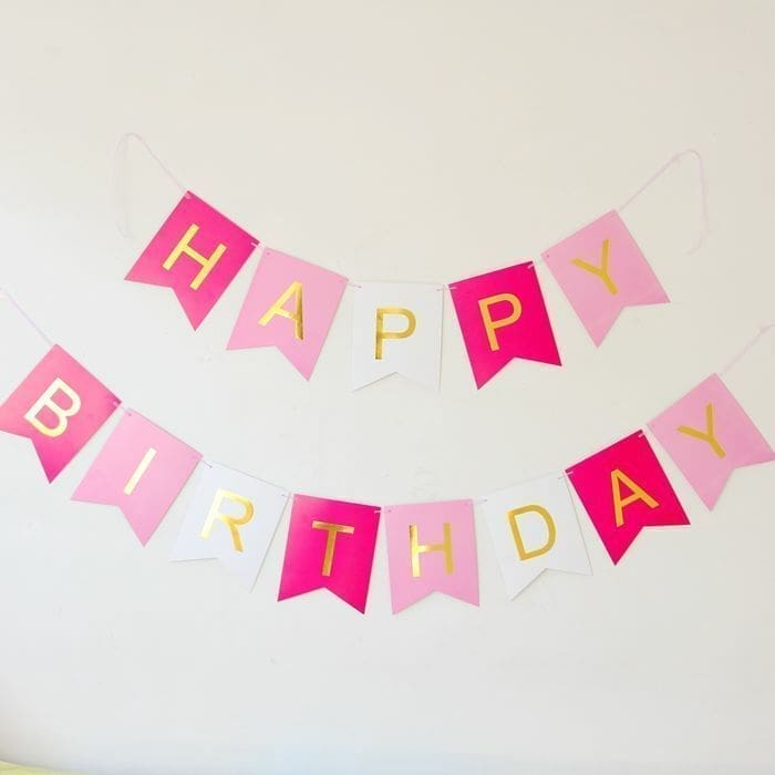 Happy Birthday Bunting - Two Tone