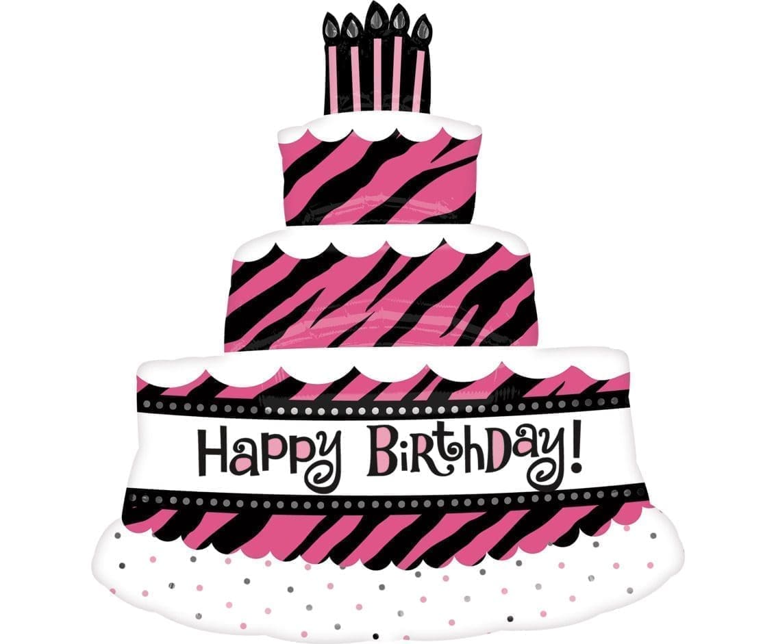 Triple Layer Birthday Cake XL Foil Balloon (incl. Helium)