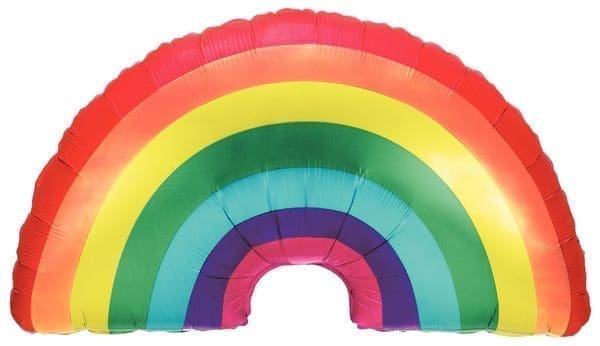 Bright Rainbow Foil Balloon (incl. Helium)