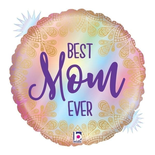 Opal Best Mom Boho Foil Balloon (Incl. Helium)