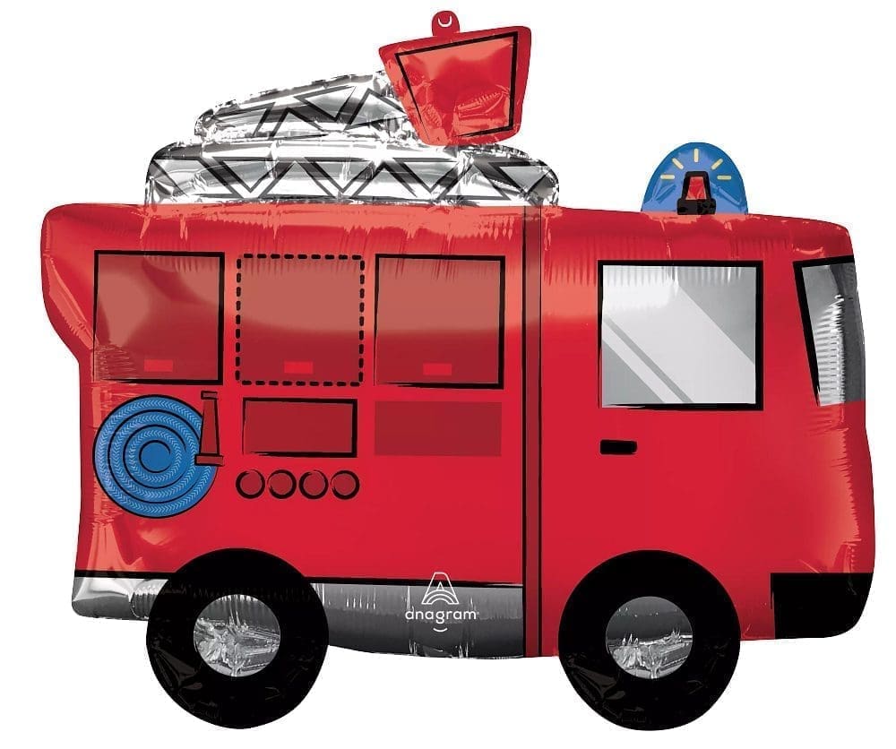 Fire Truck Foil Balloon (incl. Helium)