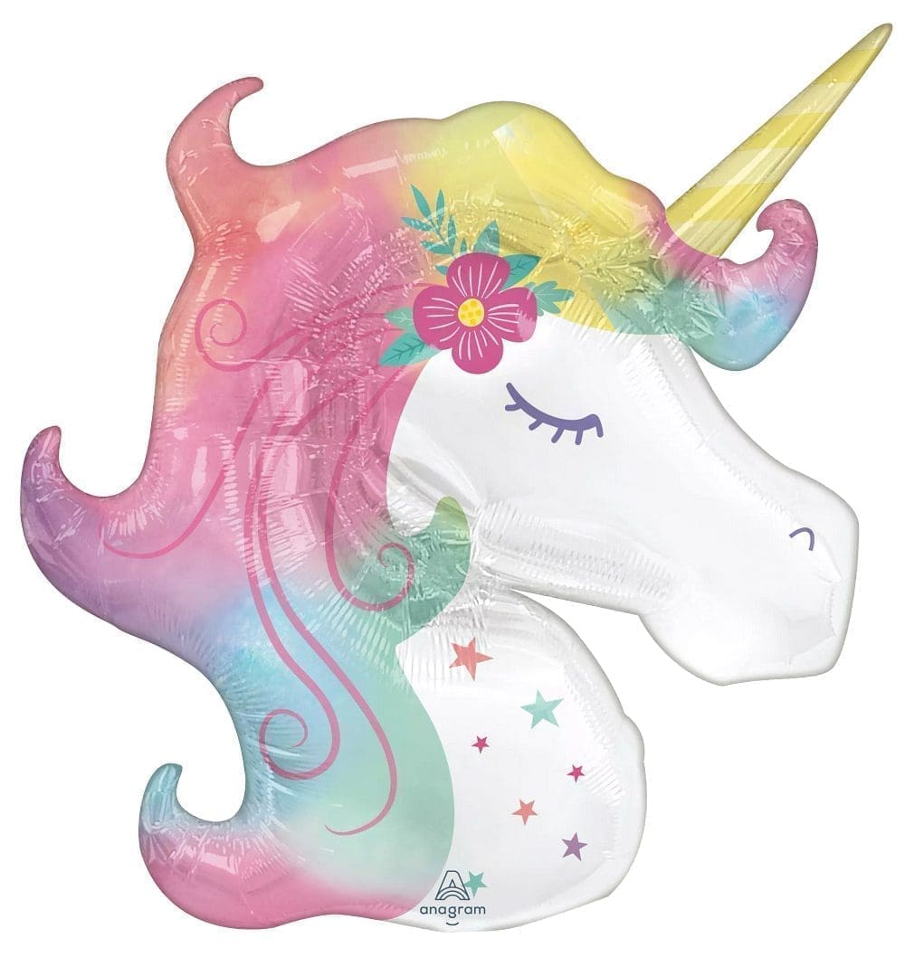 Unicorn Enchanted (Pastel Rainbow) Foil Balloon (incl. Helium)