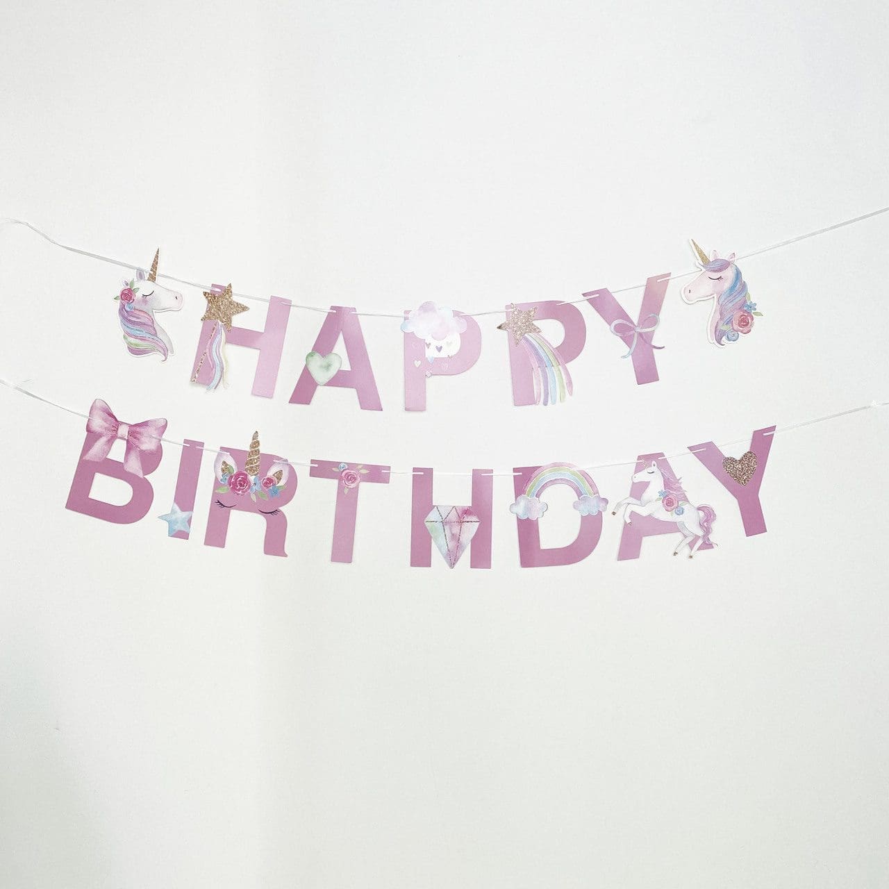 Happy Birthday Banner - Unicorn