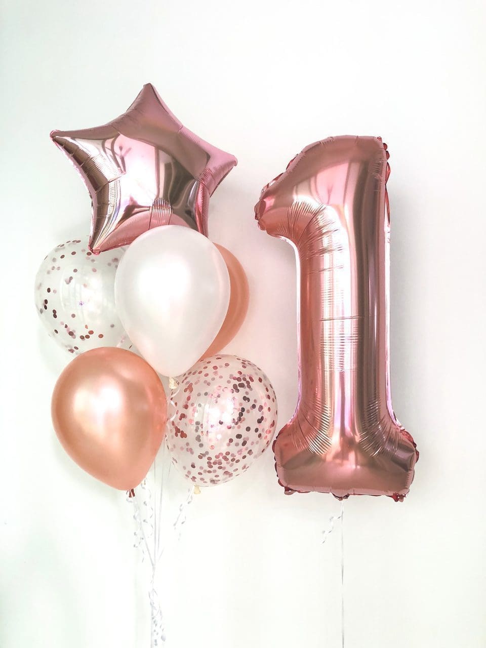 Single Number Foil Balloon Bouquet - Assorted Colour