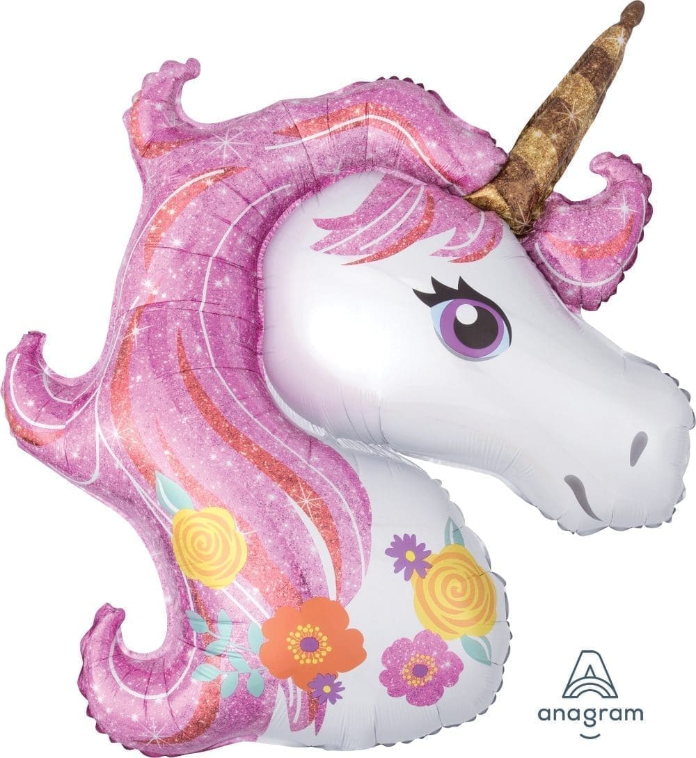 Unicorn Magical Pink Foil Balloon (incl. Helium)