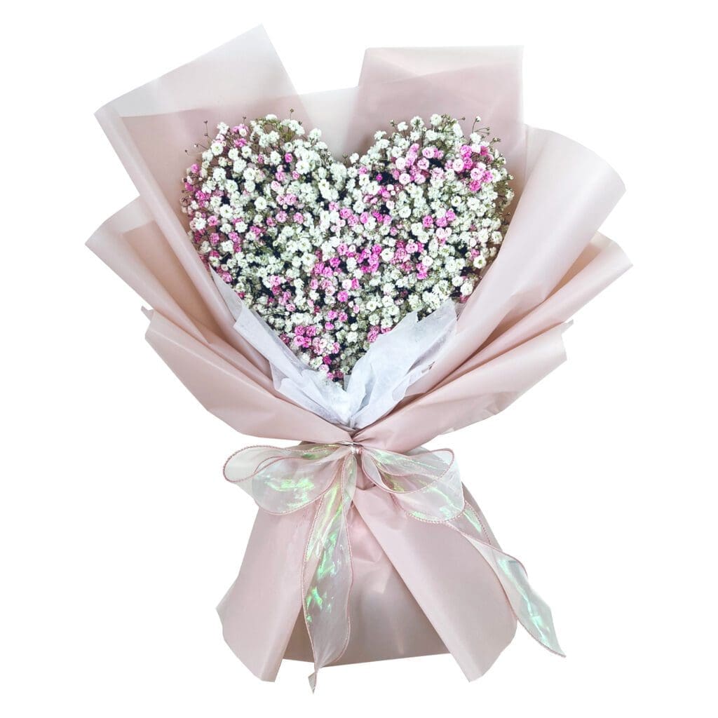 Heart-Shape-Babys-Breath-Flower-Bouquet-Party-Perfect Heart-Shape-Babys-Breath-Flower-Bouquet-Party-Perfect