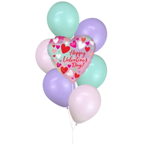 Pastel Valentine's Day Helium Balloons