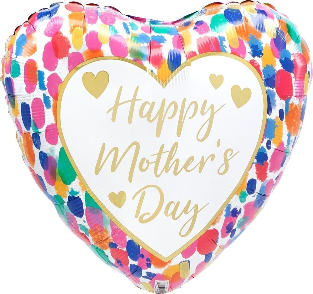 Satin HMD Colourful Watercolour Foil Balloon (Incl. Helium)